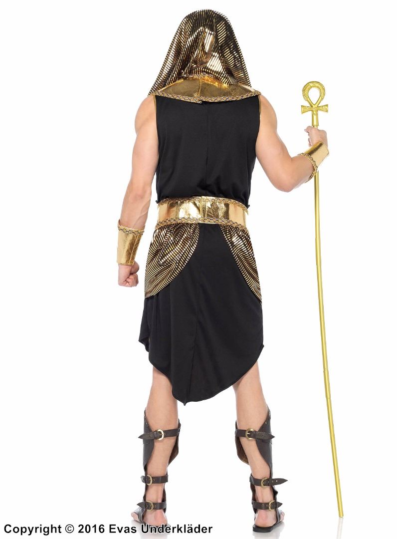 Egyptian god / pharaoh, top and skirt costume, sash